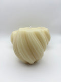swirl beeswax candle